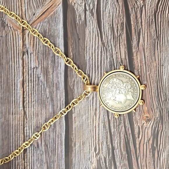 Vintage Look Coin Necklace - Picture 7 of 7